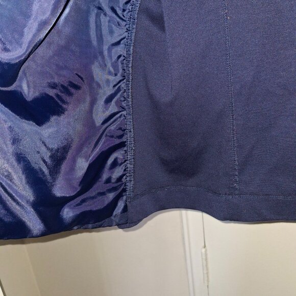 ALIA Lightweight Blue Jacket - Quilted Trim, Front Button Fastening, Patch Pocke - Picture 5 of 8